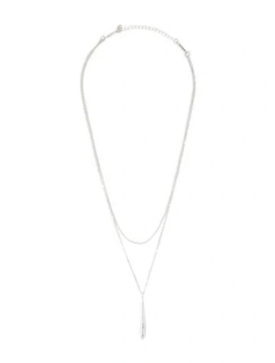 Pre-owned Jenny Bird 'leana' Double Strand Pendant Necklace, 19.5" In Multicolor