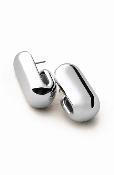 Jenny Bird Leon Hoop Earrings In High Polish Silver
