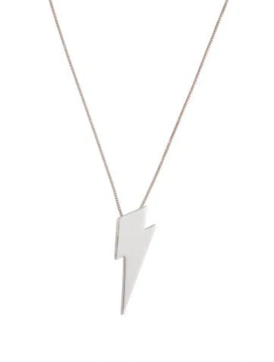 Pre-owned Jenny Bird Lightening Bolt Pendant Necklace, 18.75" In Multicolor