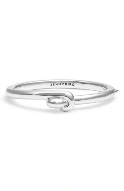 Jenny Bird Maeve Hinged Bangle Bracelet In High Polish Silver