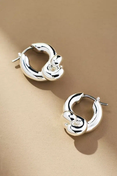 Jenny Bird Maeve Knotted Hoop Earrings In Silver