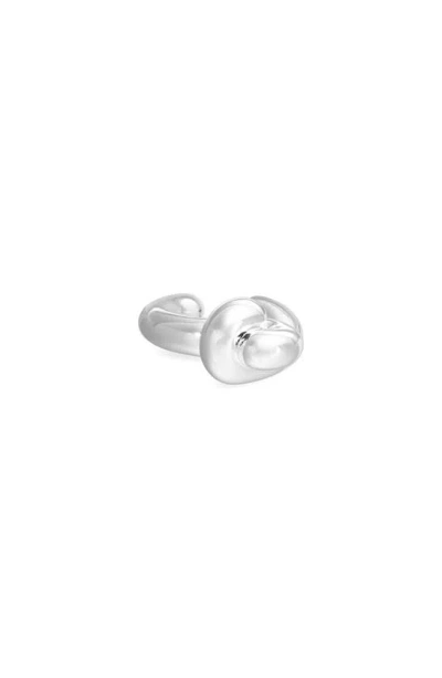 Jenny Bird Maeve Knotted Single Ear Cuff In Silver