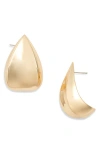 Jenny Bird Margaux Puff Teardrop Earrings In High Polish Gold