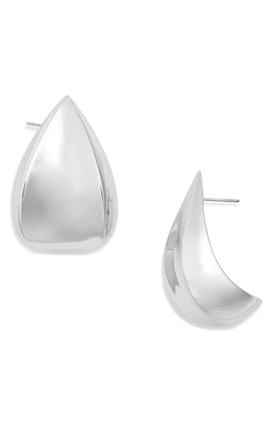 Jenny Bird Margaux Puff Teardrop Earrings In High Polish Silver