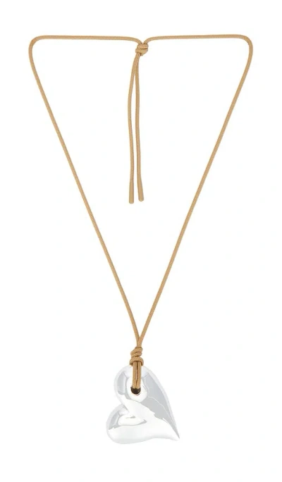 Jenny Bird Mega Art Heart On A String Necklace In Gold
