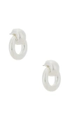 Jenny Bird Mega Faye Knockers Drop Earrings In Metallic Silver