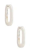 Jenny Bird Mega U-link Earrings In Silver