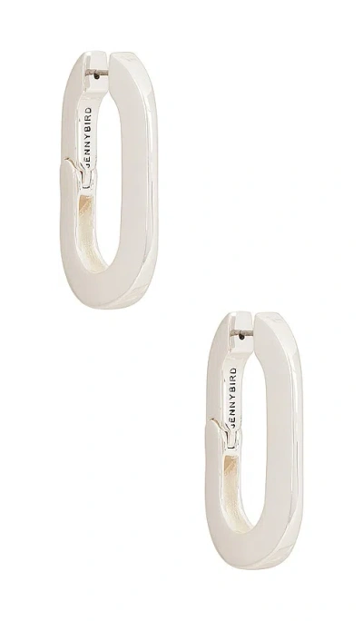 Jenny Bird Mega U-link Earrings In Silver