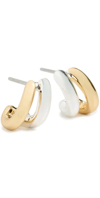 Jenny Bird Micro Florence Hoops Two-tone