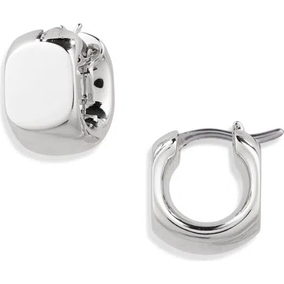 Jenny Bird Mila Huggie Hoop Earrings In Silver