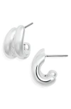 Jenny Bird Mini Florence Double Hoop Earrings In Silver