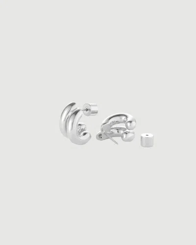 Jenny Bird Mini Florence Earrings Silver In Neutral