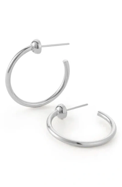 Jenny Bird Mini Icon Hoop Earrings In Silver