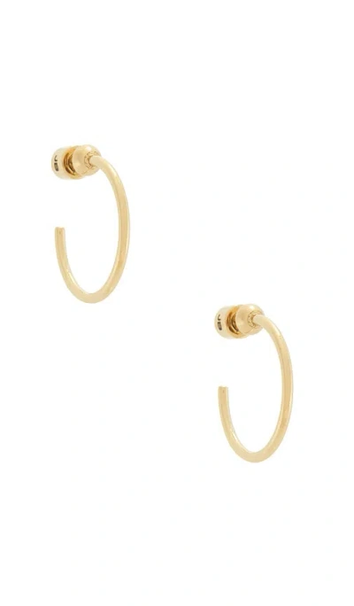 Jenny Bird Mini Icon Hoops Earring In Metallic Gold