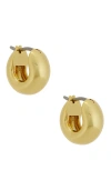 Jenny Bird Mini Tome Hoop Earrings In Metallic Gold
