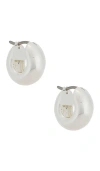 Jenny Bird Mini Tome Hoop Earrings In Metallic Silver