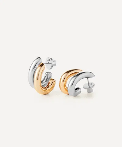 Jenny Bird Mixed Metal Florence Hoop Earrings In Multi