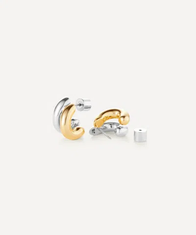 Jenny Bird Mixed Metal Mini Florence Hoop Earrings In Multi