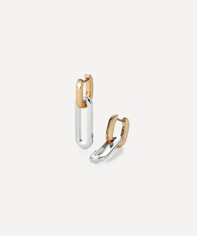 Jenny Bird Mixed Metal Teeni Detachable Link Drop Hoop Earrings