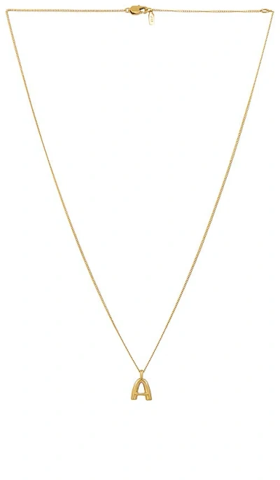 Jenny Bird Monogram Pendant Necklace In Gold