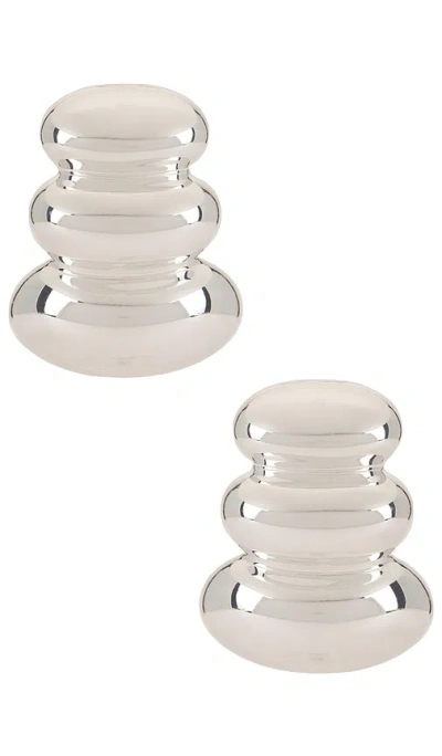Jenny Bird Nonstop Earrings In Metallic Silver