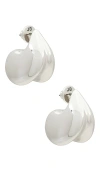 Jenny Bird Nouveaux Puff Earrings In Metallic Silver