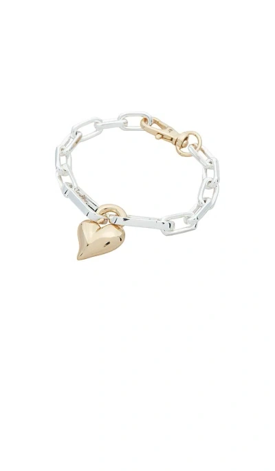 Jenny Bird Padlock Heart Chain Bracelet In Metallic