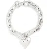 Jenny Bird Padlock Heart Charm Chain Bracelet In High Polish Silver