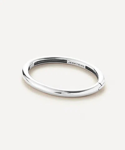 Jenny Bird Platinum-plated Gia Mega Bangle Bracelet In Silver