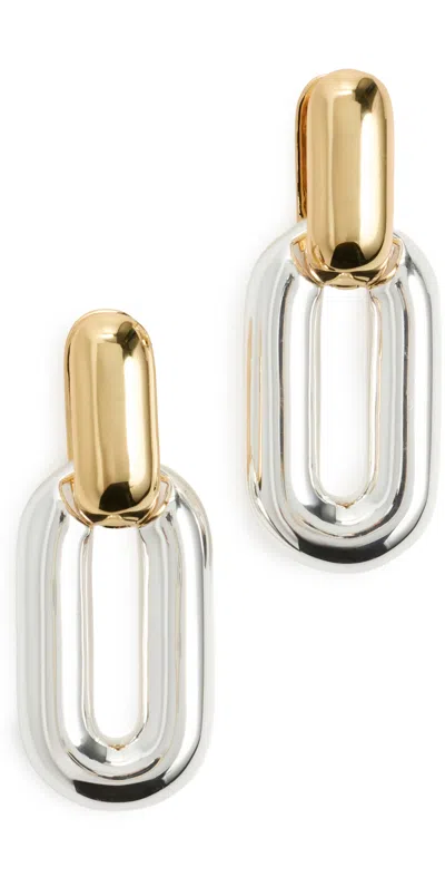 Jenny Bird Puffy Detachable Link Earrings Two-tone