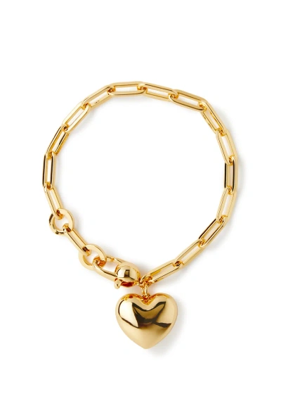 Jenny Bird Puffy Heart 14kt Gold-dipped Bracelet