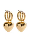 Jenny Bird Puffy Heart 14kt Gold-dipped Hoop Earrings In Gold