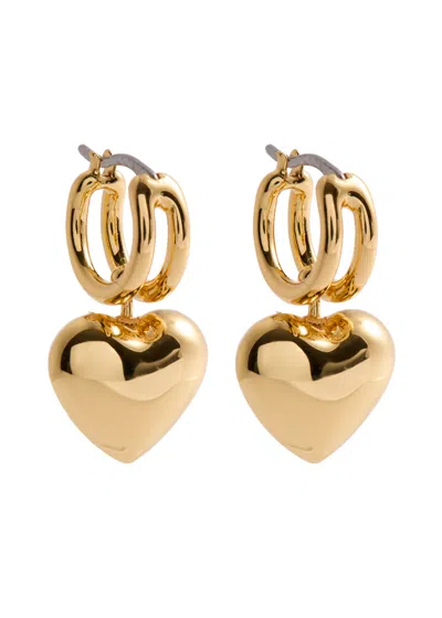 Jenny Bird Puffy Heart 14kt Gold-dipped Hoop Earrings