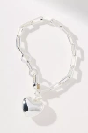 Jenny Bird Puffy Heart Chain Bracelet In Silver
