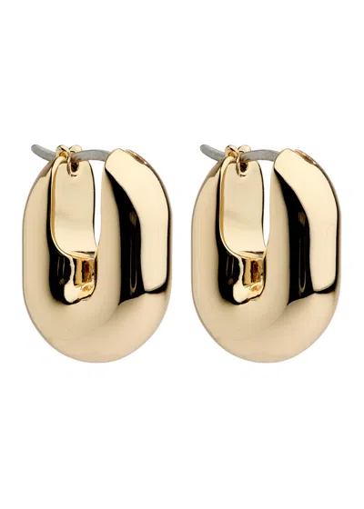 Jenny Bird Puffy U-link Hoop Earrings In Gold