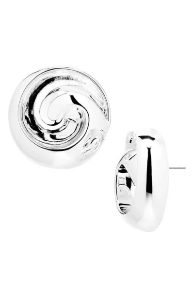 Jenny Bird Renzo Stud Earrings In High Polish Silver