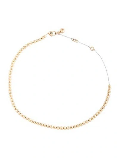 Pre-owned Jenny Bird Resin Bead Strand Necklace, 16.75" In Clear