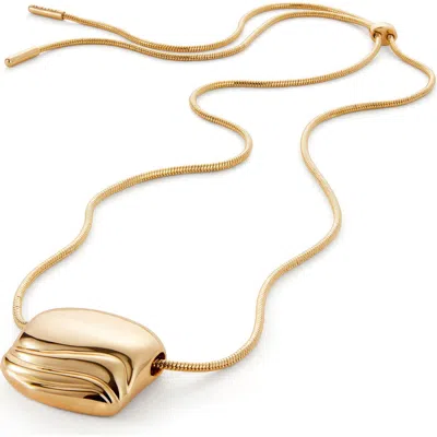 Jenny Bird Rue Pendant Snake Chain Necklace In Gold