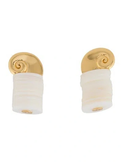 Pre-owned Jenny Bird Shell Odette Earclip Earrings In Multicolor