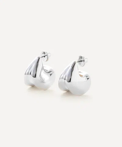 Jenny Bird Silver-plated Nouveaux Puff Hoop Earrings