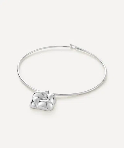 Jenny Bird Silver-plated Woven Square Collar Necklace