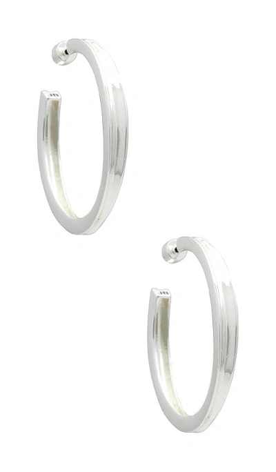 Jenny Bird Slim Doune Hoops In Silver