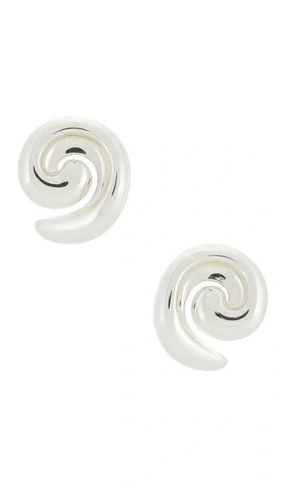 Jenny Bird Small Gio Earrings In Metallic Silver
