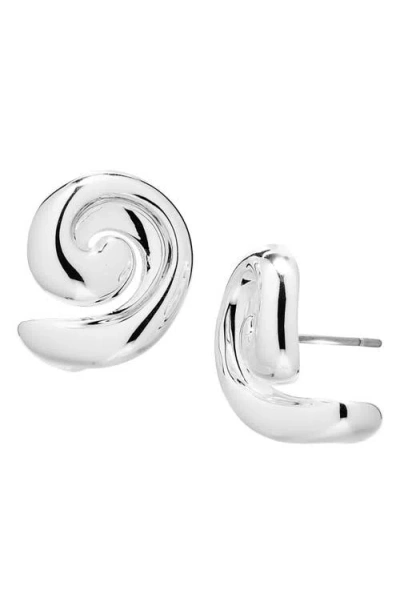 Jenny Bird Small Gio Stud Earrings In High Polish Silver