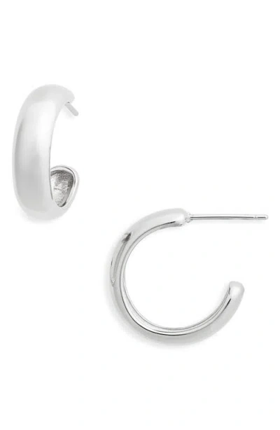 Jenny Bird Small Staple Hoop Earrings In Metallic