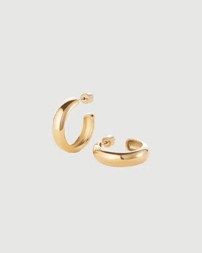 Jenny Bird Staple Hoop Medium Gold