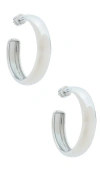 Jenny Bird Staple Hoops Large Earrings In Metallic
