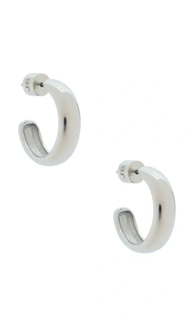 Jenny Bird Staple Hoops Small Earrings In Silver