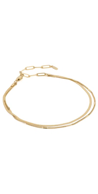 Jenny Bird Surfside Anklet High Polish Gold