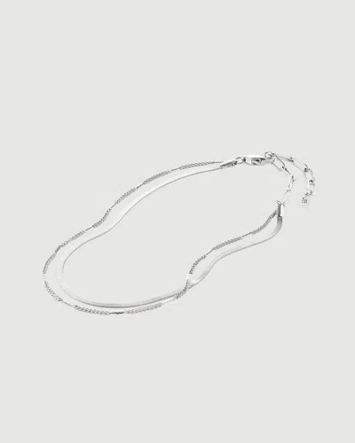 Jenny Bird Surfside Anklet Silver In Blue